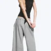 Lockere Frottee-Shorts – Staubiges Hellgrau Melange