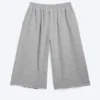 Lockere Frottee-Shorts – Staubiges Hellgrau Melange