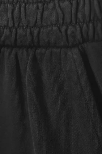 Lockere, gerade Frottee-Jogginghose – gewaschenes Dunkelgrau