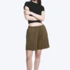 Lockere Jersey-Shorts zum Hineinschlüpfen – Dark Mole Lockere Jersey-Shorts zum Hineinschlüpfen – Dark Mole