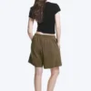 Lockere Jersey-Shorts zum Hineinschlüpfen – Dark Mole Lockere Jersey-Shorts zum Hineinschlüpfen – Dark Mole
