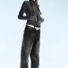 Lockere Straight-Jeans mit normaler Taillenhöhe – Chafe Black | Cheap Monday Gb Lockere Straight-Jeans mit normaler Taillenhöhe – Chafe Black | Cheap Monday Gb
