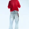 Lockere Straight-Jeans mit normaler Taillenhöhe – Hellblau | Cheap Monday GB Lockere Straight-Jeans mit normaler Taillenhöhe – Hellblau | Cheap Monday GB