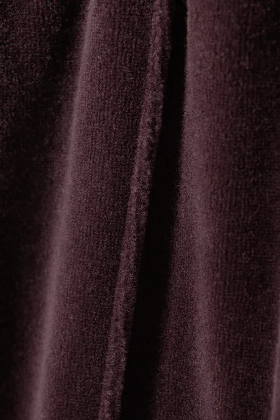 Lockere Trainingshose aus gewaschenem Samt – gewaschenes Dunkelviolett Lockere Trainingshose aus gewaschenem Samt – gewaschenes Dunkelviolett