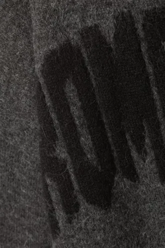 Lockerer Pullover mit Print – Dunkelgrau – Romancer