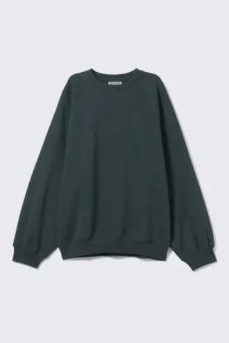 Lockerer, schwerer Pullover – Petrol