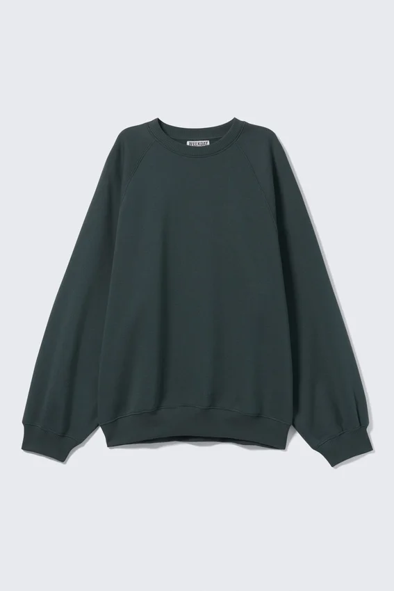 Lockerer, schwerer Pullover – Petrol Lockerer, schwerer Pullover – Petrol