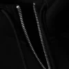 Lockerer Scuba-Kapuzenpullover mit hohem Kragen und Reißverschluss – Schwarz Lockerer Scuba-Kapuzenpullover mit hohem Kragen und Reißverschluss – Schwarz