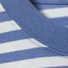 Lockeres, kastenförmiges Langarmshirt – Blau-weiß gestreift