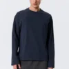 Lockeres, kastenförmiges Langarmshirt – Dunkelblau Lockeres, kastenförmiges Langarmshirt – Dunkelblau