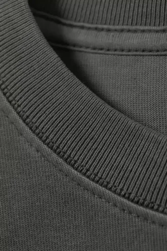 Lockeres, kastenförmiges Langarmshirt – Dunkelgrau