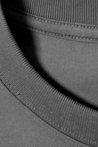 Lockeres, kastenförmiges Langarmshirt – Dusty Grey