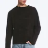 Lockeres, kastenförmiges Langarmshirt – gestreift, dunkelbraun