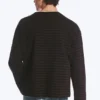 Lockeres, kastenförmiges Langarmshirt – gestreift, dunkelbraun