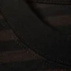 Lockeres, kastenförmiges Langarmshirt – gestreift, dunkelbraun