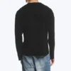 Lockeres, kastenförmiges Langarmshirt – Schwarz Lockeres, kastenförmiges Langarmshirt – Schwarz
