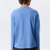 Lockeres, kastenförmiges Langarmshirt – Washed Blue Lockeres, kastenförmiges Langarmshirt – Washed Blue