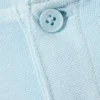 Lockeres langärmeliges Henley-T-Shirt – Hellblau Lockeres langärmeliges Henley-T-Shirt – Hellblau