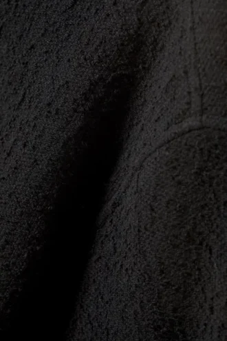 Lockeres, strukturiertes Kurzarm-Short – Schwarz