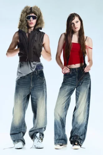 Looser Regular Waist Loose Straight Jeans – Blue Ray – Dunkelblau | Cheap Monday Gb