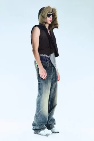 Looser Regular Waist Loose Straight Jeans – Blue Ray – Dunkelblau | Cheap Monday Gb