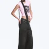 Loosy Lucie Low Rise Regular Flared Jeans – Washed Black | Cheap Monday GB