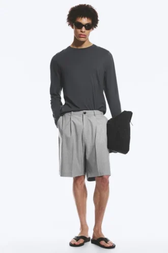 Lose Anzughose für Shorts von Uno – Hellstaubgrau