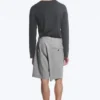 Lose Anzughose für Shorts von Uno – Hellstaubgrau Lose Anzughose für Shorts von Uno – Hellstaubgrau