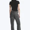 Lose Bootcut-Hose mit niedriger Leibhöhe – Dunkelgrau Lose Bootcut-Hose mit niedriger Leibhöhe – Dunkelgrau