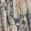 Lose Hose mit Volants und mittlerer Leibhöhe – Beige – Schlangenhautmuster Lose Hose mit Volants und mittlerer Leibhöhe – Beige – Schlangenhautmuster