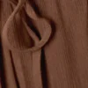Lose Hose mit Volants und mittlerer Leibhöhe – Braun Lose Hose mit Volants und mittlerer Leibhöhe – Braun