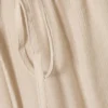 Lose Hose mit Volants und mittlerer Leibhöhe – Hellbeige Lose Hose mit Volants und mittlerer Leibhöhe – Hellbeige
