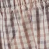 Lose sitzende Hose aus gebleichter Baumwolle – Blaues Karomuster – Bleich-Effekt Lose sitzende Hose aus gebleichter Baumwolle – Blaues Karomuster – Bleich-Effekt