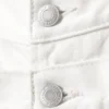 Lose, weit geschnittene Jeans mit doppeltem hohen Bund – Weiß