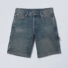 Low Carpenter Denim Shorts – Stahlblau Low Carpenter Denim Shorts – Stahlblau