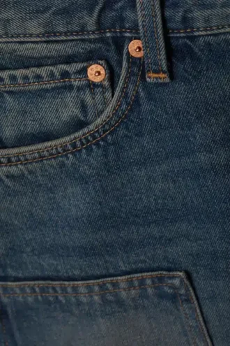 Low Carpenter Denim Shorts – Stahlblau
