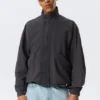 Lässige Baumwoll-Canvas-Jacke – gewaschen, schwarz Lässige Baumwoll-Canvas-Jacke – gewaschen, schwarz