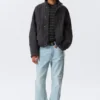 Lässige Baumwoll-Canvas-Jacke – gewaschen, schwarz Lässige Baumwoll-Canvas-Jacke – gewaschen, schwarz