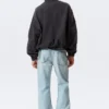 Lässige Baumwoll-Canvas-Jacke – gewaschen, schwarz Lässige Baumwoll-Canvas-Jacke – gewaschen, schwarz
