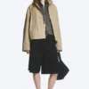Lässige Baumwolljacke mit Trichterkragen – Beige Lässige Baumwolljacke mit Trichterkragen – Beige