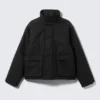 Lässige Baumwolljacke – Schwarz Lässige Baumwolljacke – Schwarz