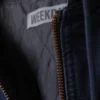 Lässige Bomberjacke mit Kapuze – gewaschenes Marineblau Lässige Bomberjacke mit Kapuze – gewaschenes Marineblau