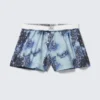 Lässige Boxershorts aus Baumwolle – Blauer Paisley-Print Lässige Boxershorts aus Baumwolle – Blauer Paisley-Print