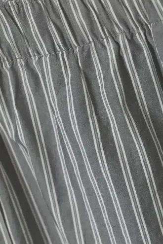 Lässige Boxershorts aus Baumwolle – dunkelgrau gestreift