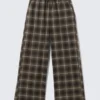 Lässige Flanell-Pyjama-Hose – kariert, dunkelbraun Lässige Flanell-Pyjama-Hose – kariert, dunkelbraun