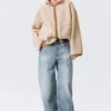 Lässige Fleecejacke – Hellbeige Lässige Fleecejacke – Hellbeige