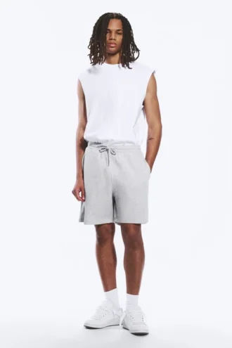 Lässige Frottee-Shorts – Hellstaubgrau