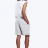 Lässige Frottee-Shorts – Hellstaubgrau Lässige Frottee-Shorts – Hellstaubgrau