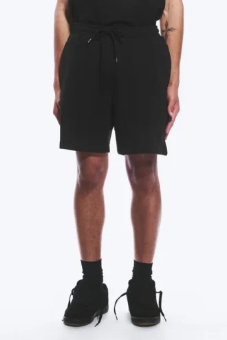Lässige Frottee-Shorts – Schwarz