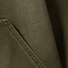 Lässige, gewaschene Utility-Jacke – gewaschenes Khaki-Grün Lässige, gewaschene Utility-Jacke – gewaschenes Khaki-Grün